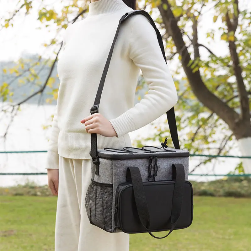 New model portable outdoor fresh-keeping ice pack, large capacity insulated lunch bag, camping picnic cross-body lunch bag