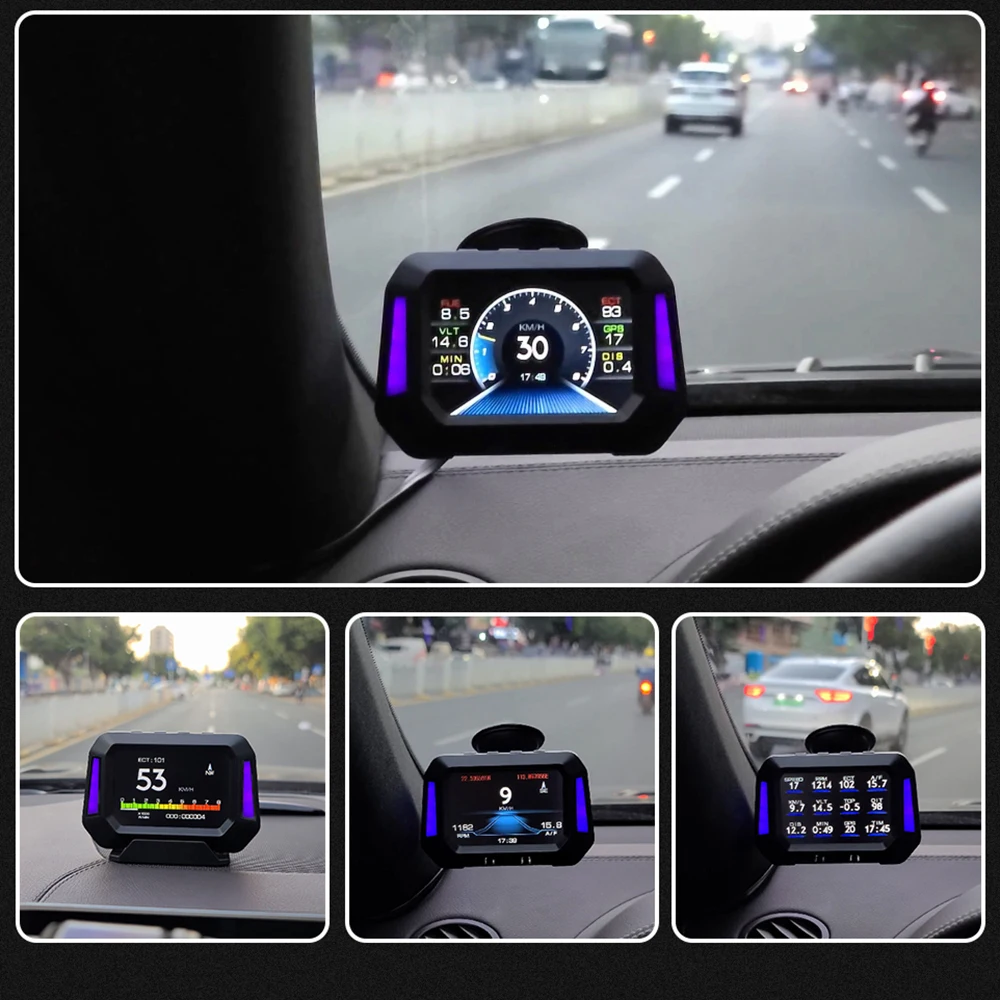 Speedometer Auto Accessories HUD Gradient GPS P21 4x4 Inclinometer Car Level Sensor Real-Time Off-road Vehicle System