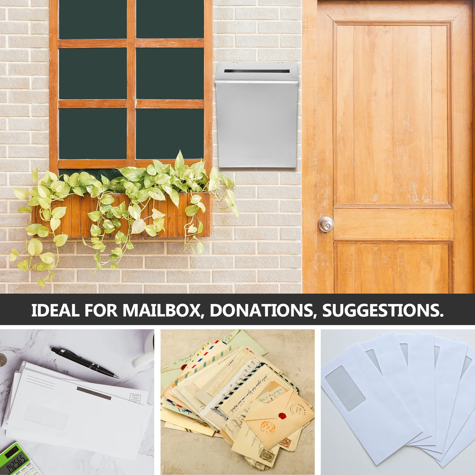 

Iron Wall Mounted Mailboxes For Outside Mailbox For Outside House Rustic Style Outdoor Storage Suggestion Box Wall Mount Mailbox