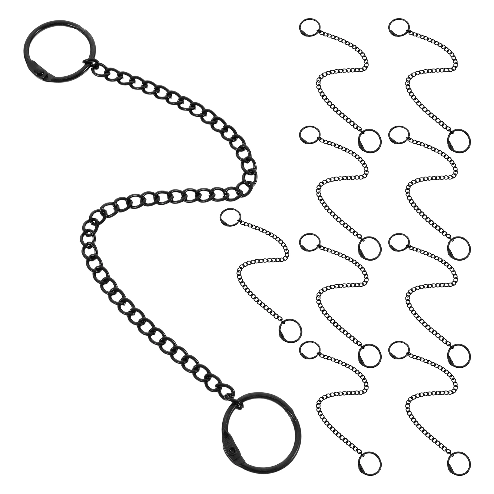 

10pcs Tag Chains Metal Hanging for Tree Labels Parking Signs Board Iron Long Link Stainless Steel Display