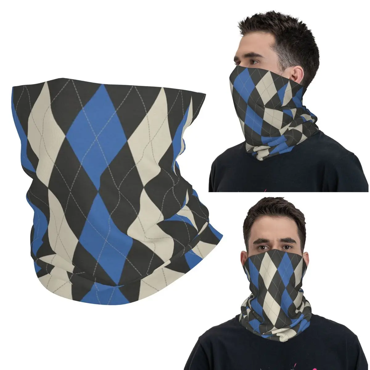 

Бандана с современным рисунком Argyle, волшебный шарф с принтом, универсальный велосипедный шарф для мужчин, женщин, взрослых