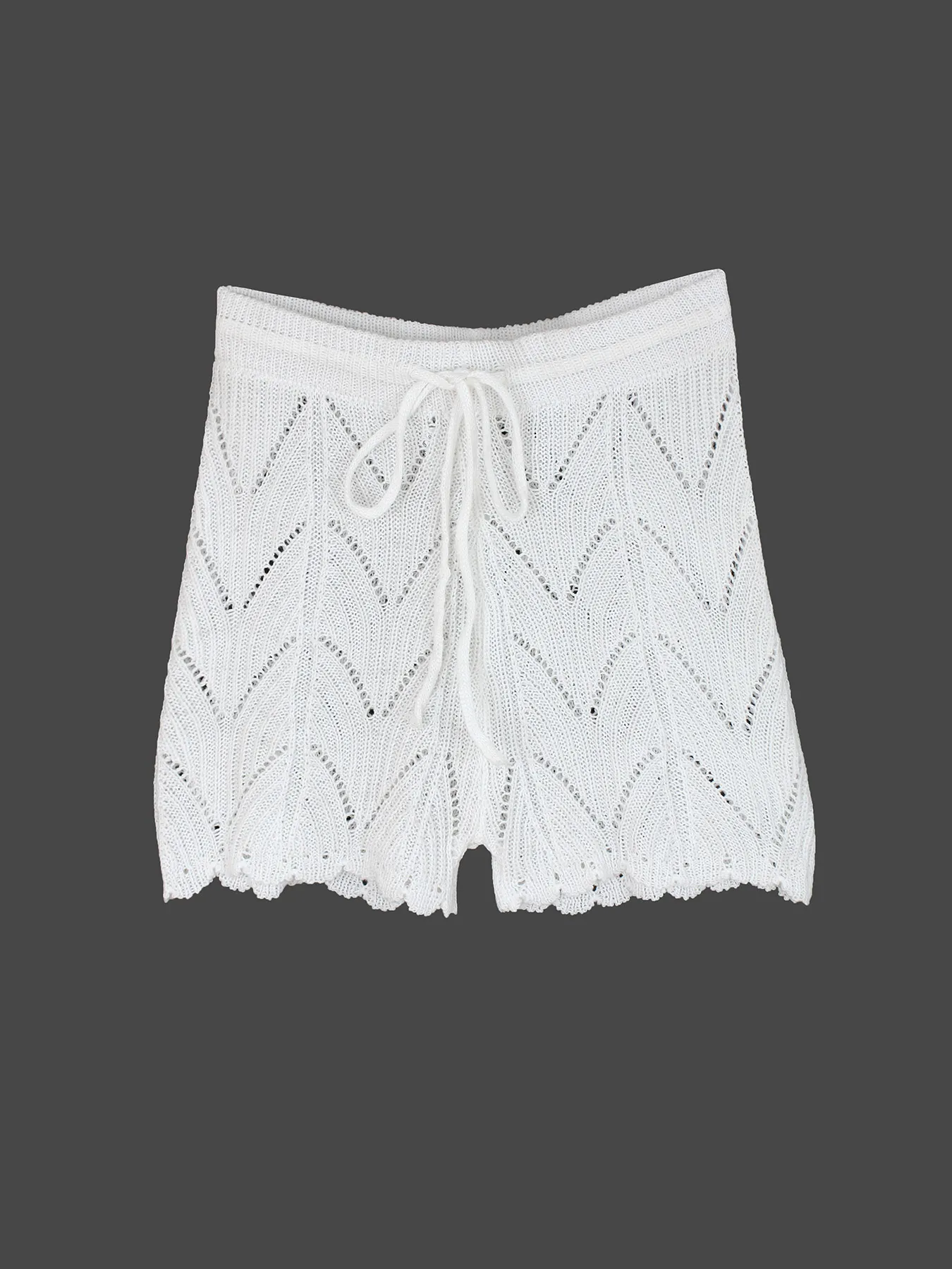 여성용 니트 셔츠, 묶음 반바지, 레이스 업 스타일, 해변 휴가, 용수철 및 여름