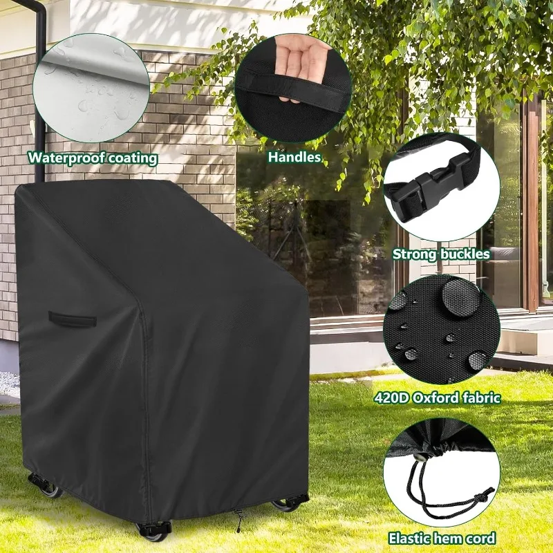 4-Wheel Rollator Walker Cover, Waterproof and Dust-Resistant Rolling Walker Cover, 28.3' L X 26' W X 35.4' H 1pc