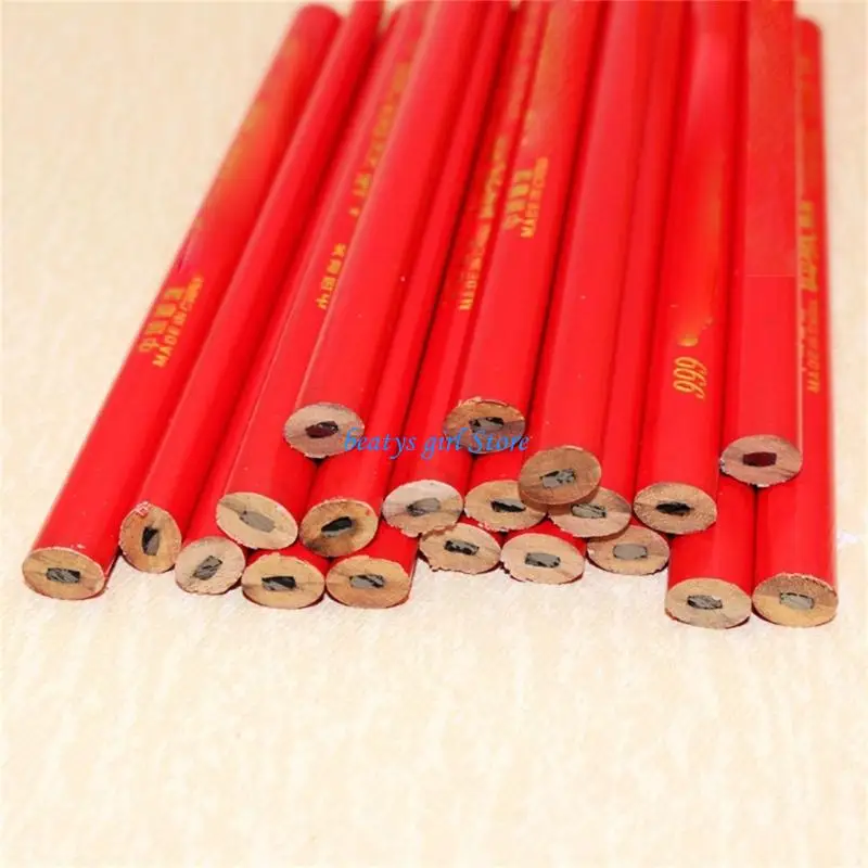 C7AB 100Pcs Professional Woodworking Pencils Ergonomic Grip Sketching Pencil For Technical Drawing Construction Drafting