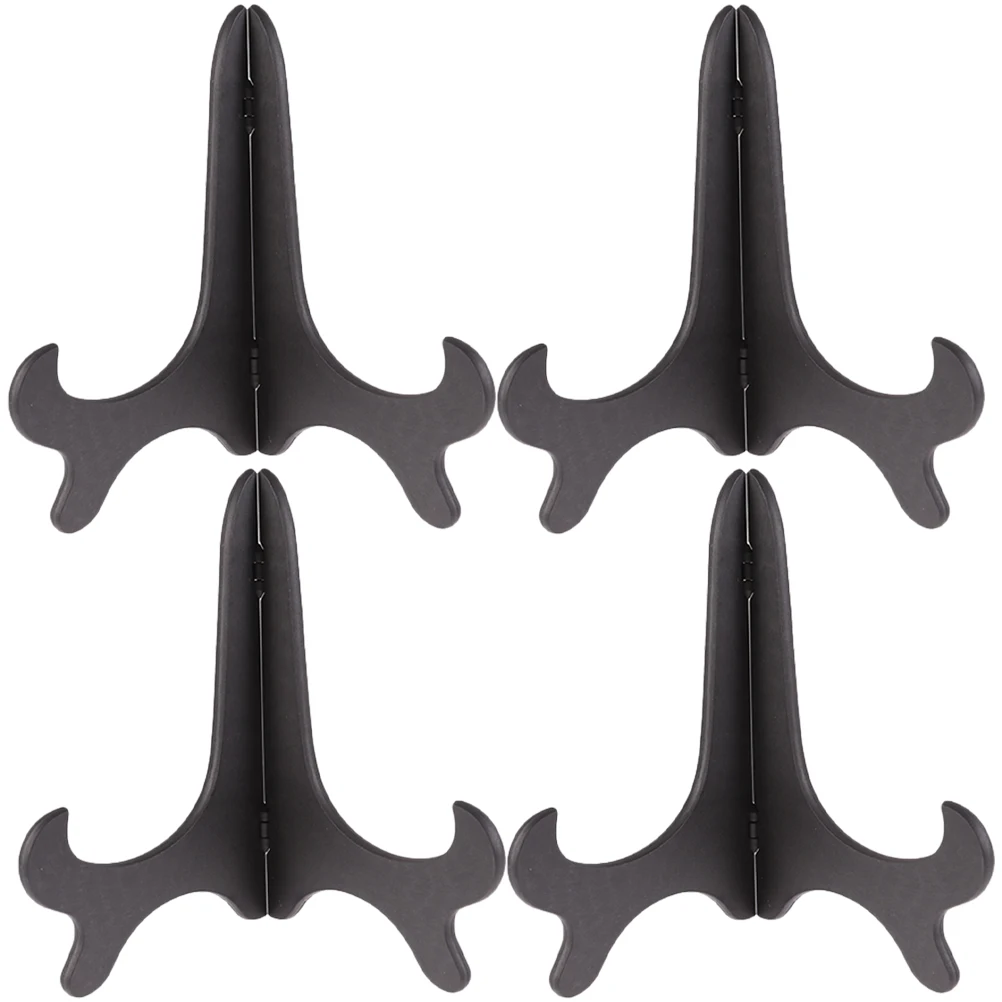4Pcs Dish Display Stands Plastic Easel Stand for Photo Artwork Collector Plates Picture Frame Holder Minimalist Table Display