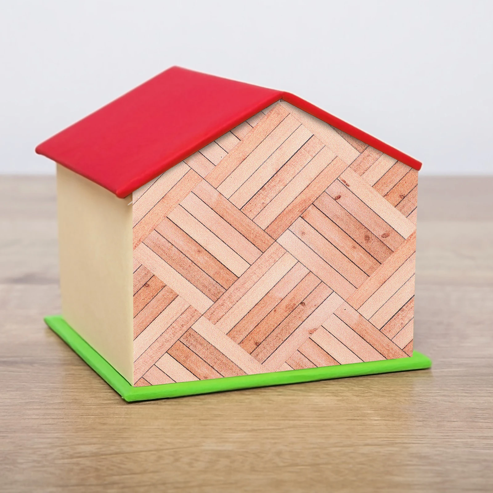 

5Pcs Realistic Wood Grain Wall Panels SelfAdhesive Dollhouse Accessories Mini House Flooring Stickers
