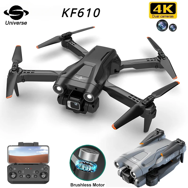 

KF610 MINI Drone 4K Professional ESC HD Dual Camera FPV Obstacle Avoidance Brushless Motor Fold RC Quadcopter Toy VS Z908 Drones