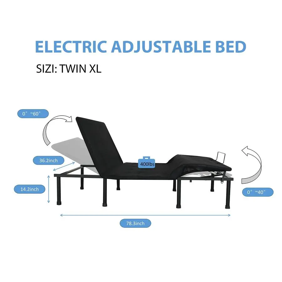 Bed Frame Twin XL Bed Frames Adjustable Twin XL Bed Frame Twin Adjustable Bed Frame with Remote Electric Adjustable Bed Frame Bl