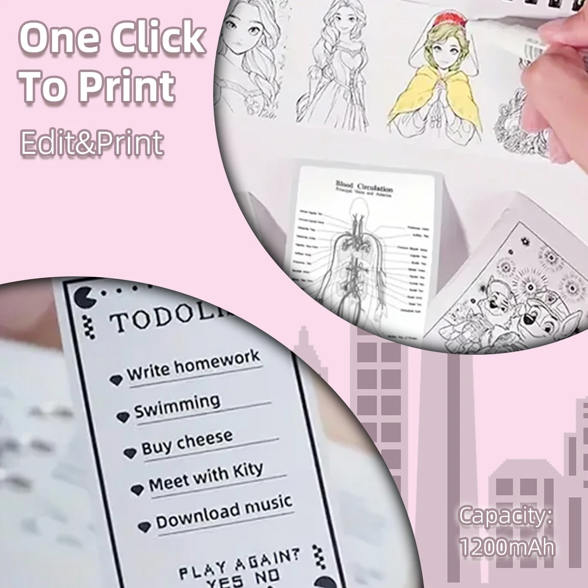 Marklife D100 thermal shipping label printer desktop label printer compatible with Smartphones and computers for Small Business