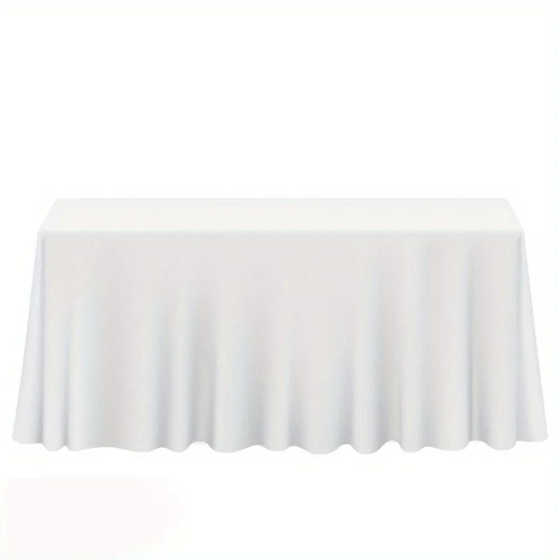 

10 Pack 90" x 132" Rectangular Polyester Fabric Tablecloths for Wedding - White