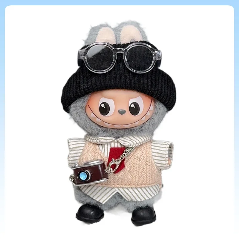 

Подходит для кукольной одежды Labubu 4-го поколения, плюшевый брелок, нарядный комплект Melard Style 4,0, модная одежда-трансформер