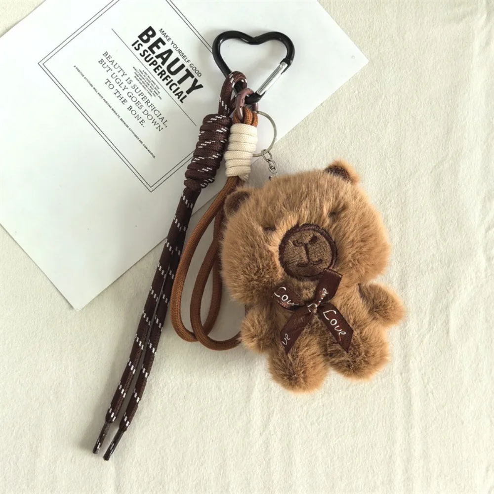 

PP Cotton Plush Capybara Keychain Fluffy Collection Capybara Plush Doll Pendant Soft Hanging Decoration Kapybara Key Chain