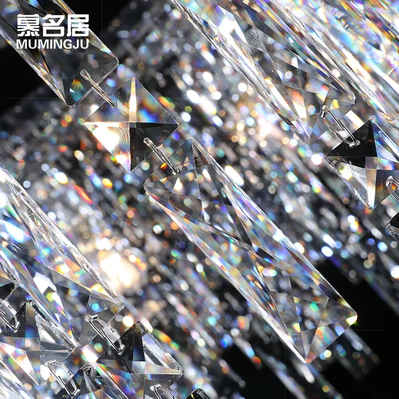 

Italian Milan Luxury Crystal Chandelier Long/Round Lamp for Dining Room, Hotel, Villa, Bar & High-End Decor