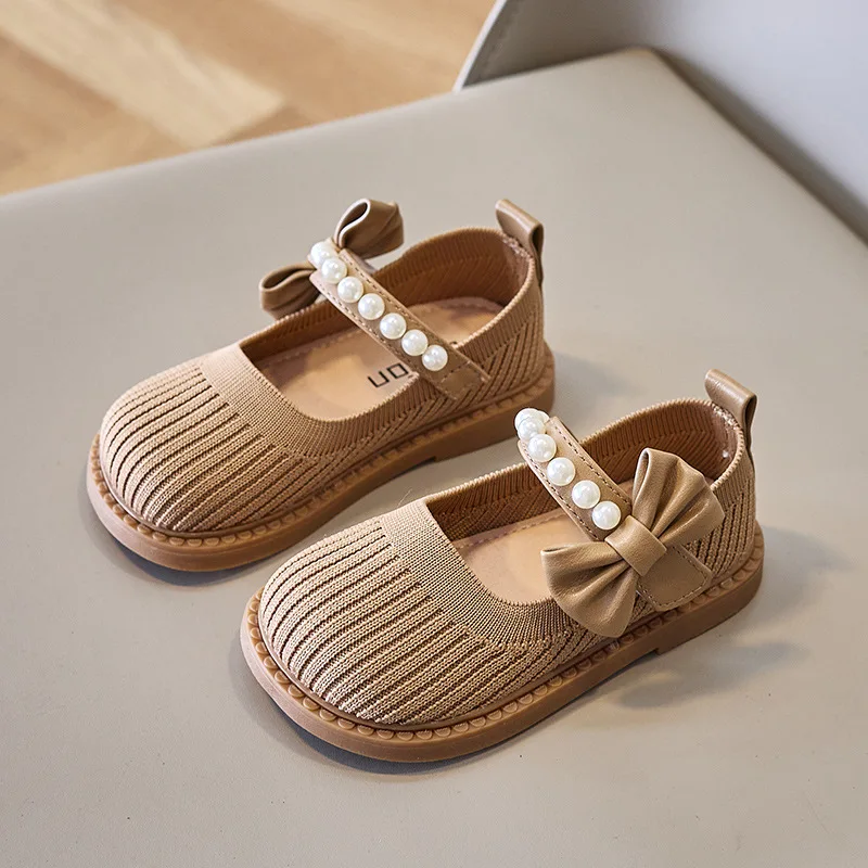 Zapatos informales con lazo para niña pequeña, calzado sencillo de suela suave, para primavera y otoño, J217, 2024