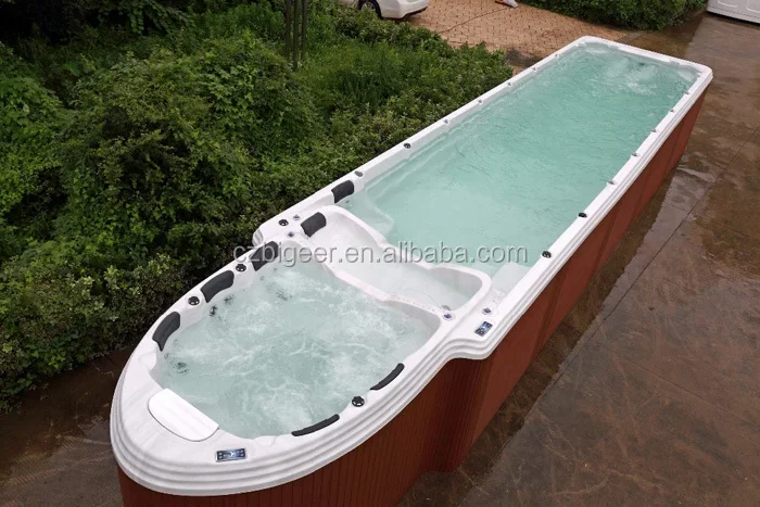 Grote Zwemspa 12 Meter Eindeloos Zwembad Met Bubbelbad Badkuipen En Bubbelbaden BG-6617