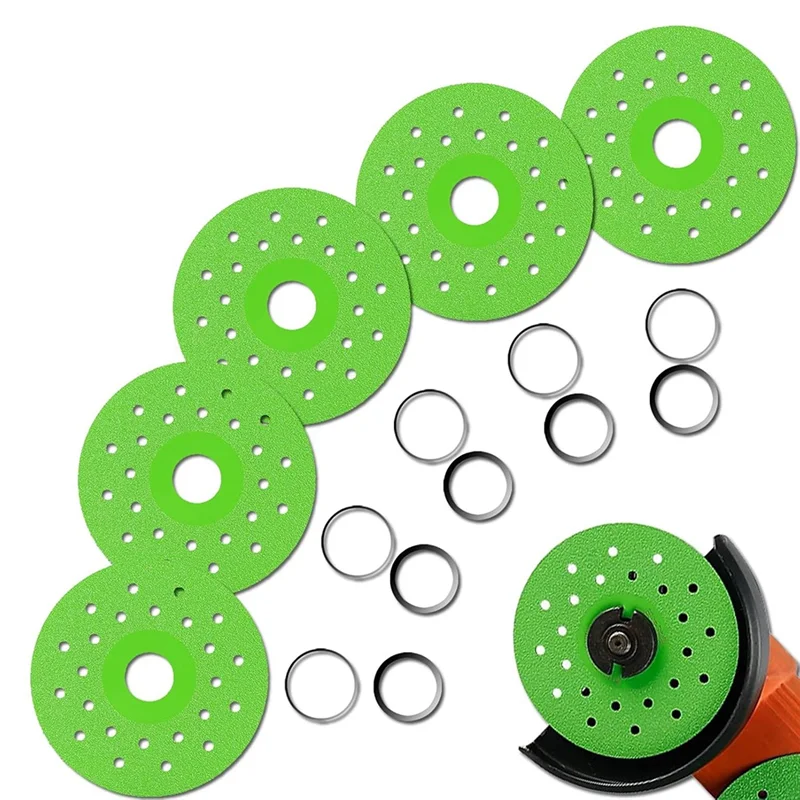 YWDZ-Premium 4.5 Inch Diamond Cutting Disc 5Pcs-Ultra-Thin For Angle Grinder Versatile In For Tile,Marble Glass