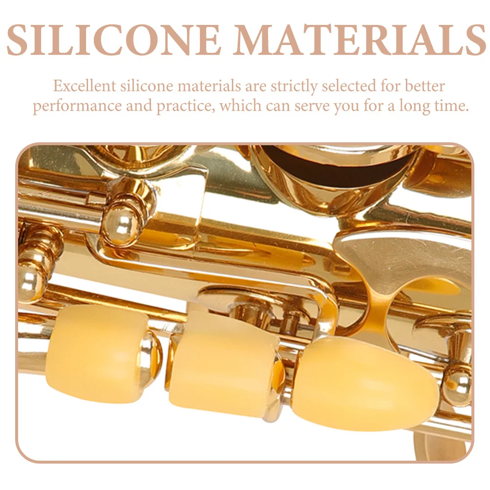 

6pcs Saxophone Side Key Pads Silicone Heightening Risers For Wind Instruments Durable Music Accessories Instrument Parts