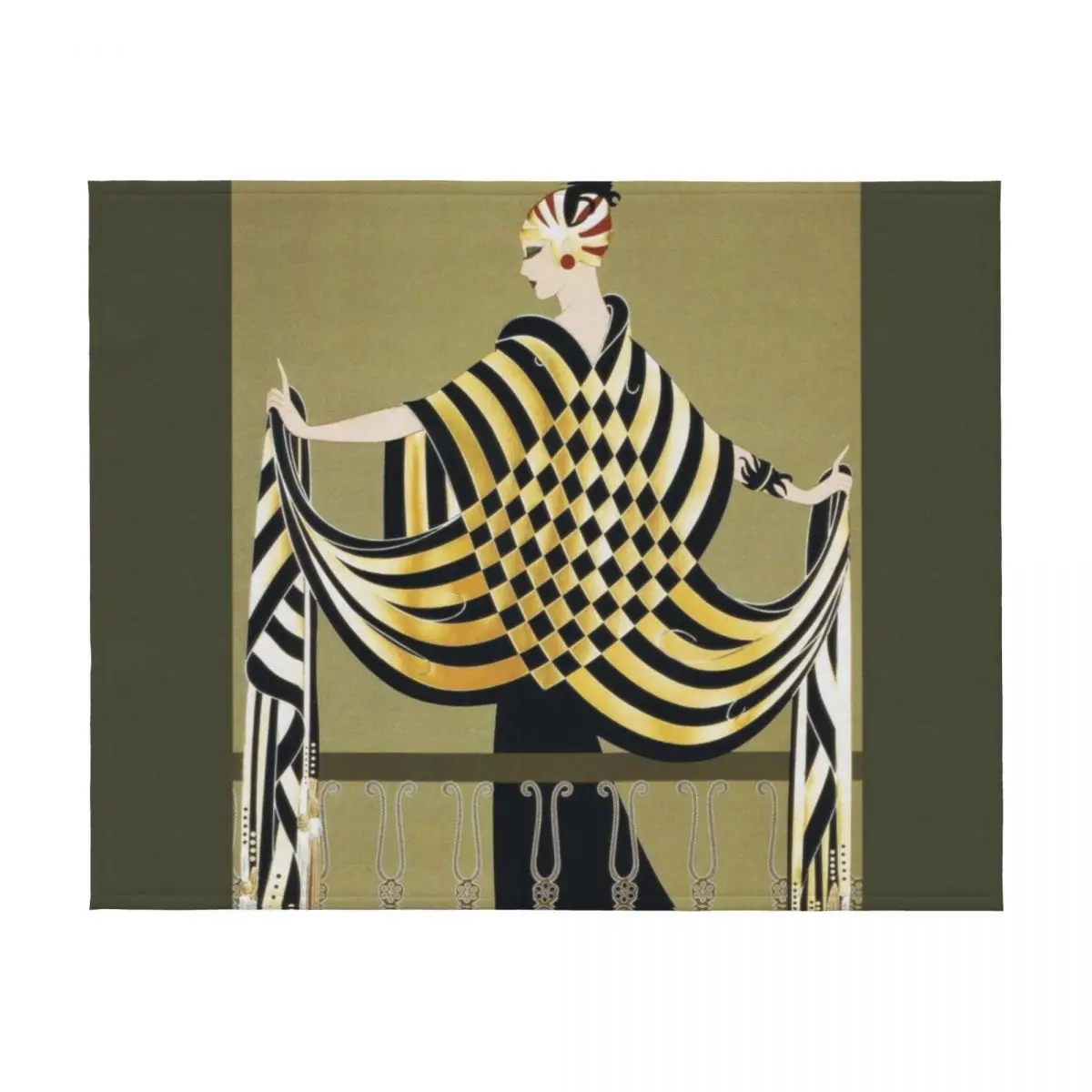 سيدة الشطرنج آرت ديكو الجمال موضة رمي بطانية أرائك الأطفال للأطفال أرائك الموضة البطانيات #2