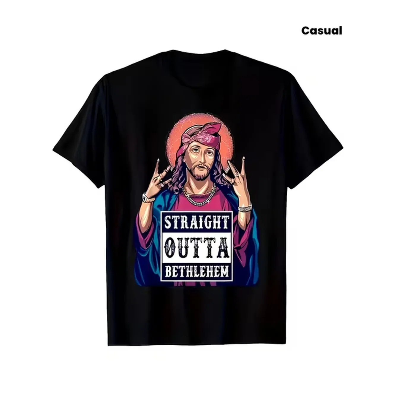 Product Image Fun T-shirt Vintage Printed Short Sleeve Crew Neck Loose Fit Fit Casual  and Design Men's