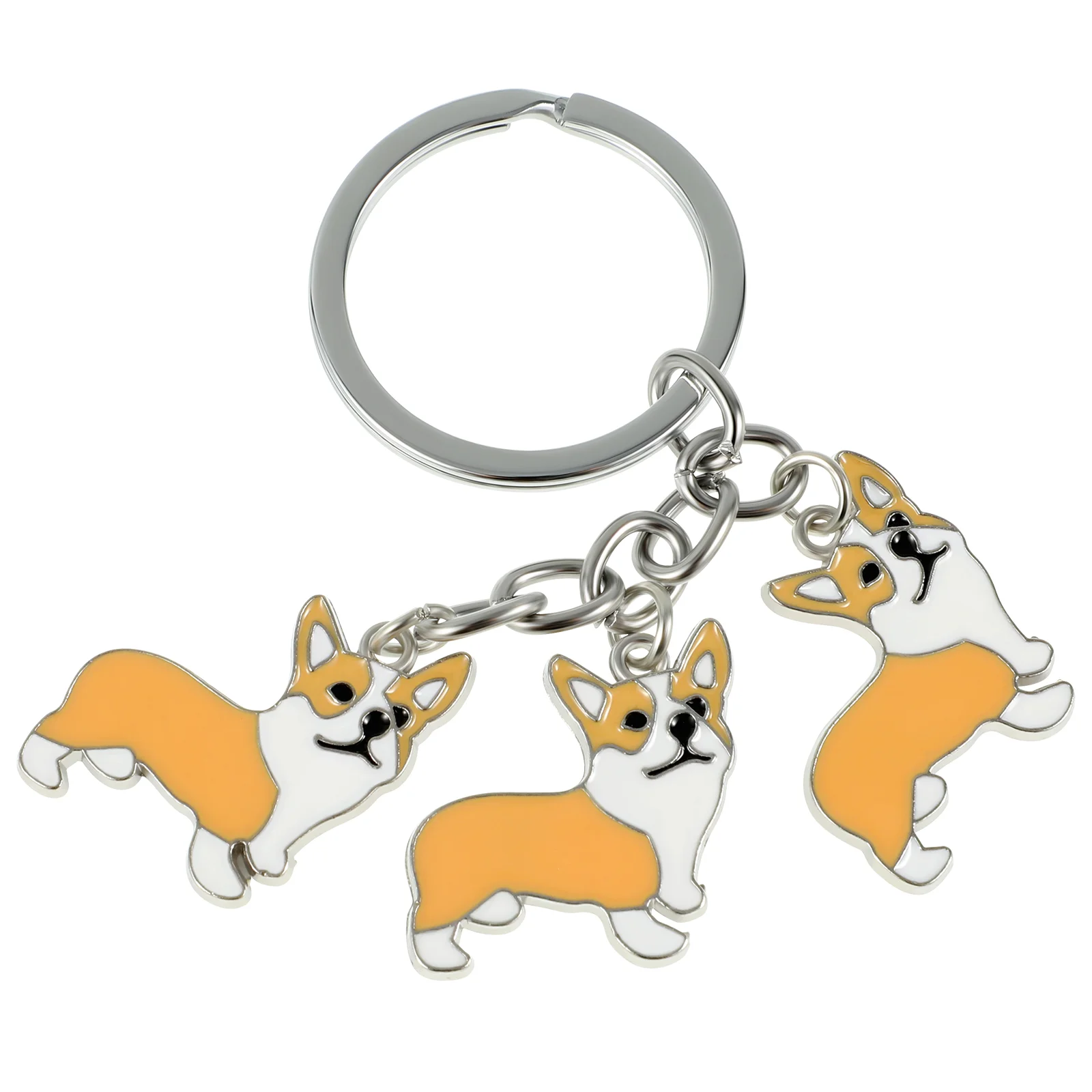 

Corgi Keychain Portable Keyring Unique Dog Charm Party Keychains for Lovers Novelty