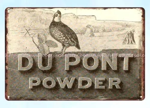 interior design 1882 Breeder and sportsman Dupoont Power metal tin sign