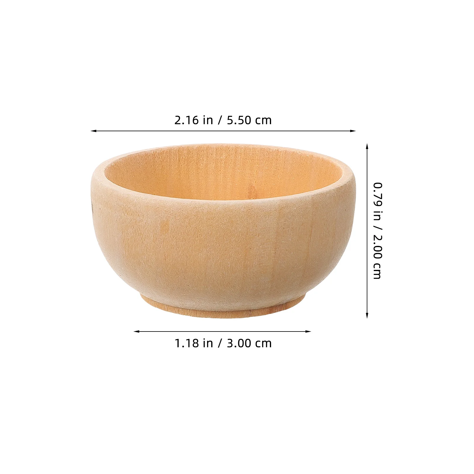 

5pcs 5 Count Unfinished Wood Playthings Bowl Miniature Small Bowls Crafts for DIY