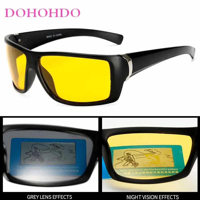 نظارات كلاسيكية مضادة للوهج للرجال مستقطبة للقيادة للرؤية الليلية نظارات شمسية للنساء بعدسات صفراء لحماية السائق نظارات ليلية UV400 #2
