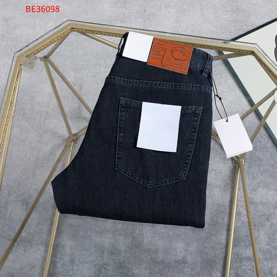 BLSK CPRT Jeans Thin Cotton Men 2026 Spring Summer new Business zipper embroidery comfortable casual Big size 29-40 long Pants