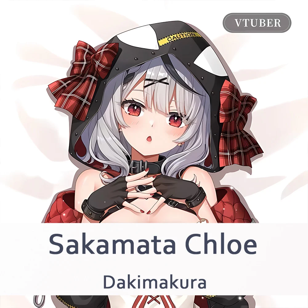 Hololive Vtuber Sakamata Chloe Dakimakura PillowCover Hugging Body Pillow Cushion Case Otaku Full Body Pillowcase Home Bedding