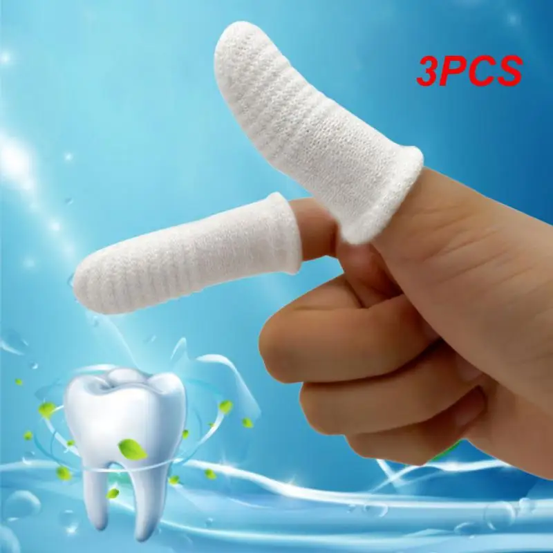 3PCS Pet Two-finger Brushing Finger CotsPuppy Teeth Oral Cleaning Tool Kitten Finger Toothbrush Pets Care Products Dog Cat