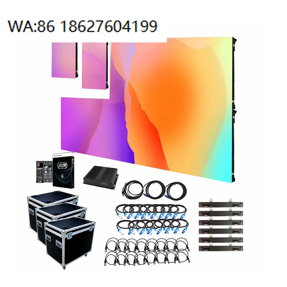 Pantalla LED de alquiler portátil y ligera para eventos, colores P26, P29, P391, P481, con empalme sin interrupciones, pantalla LED de alquiler para cine HD 4K.