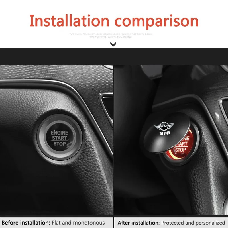 Couvercle de bouton d'arrêt de démarrage de moteur de voiture, pour MINI Cooper One JCW Clubman Countryman R55 R56 F55 F56 R57 R58 R59 VAN Vision Urbanaut