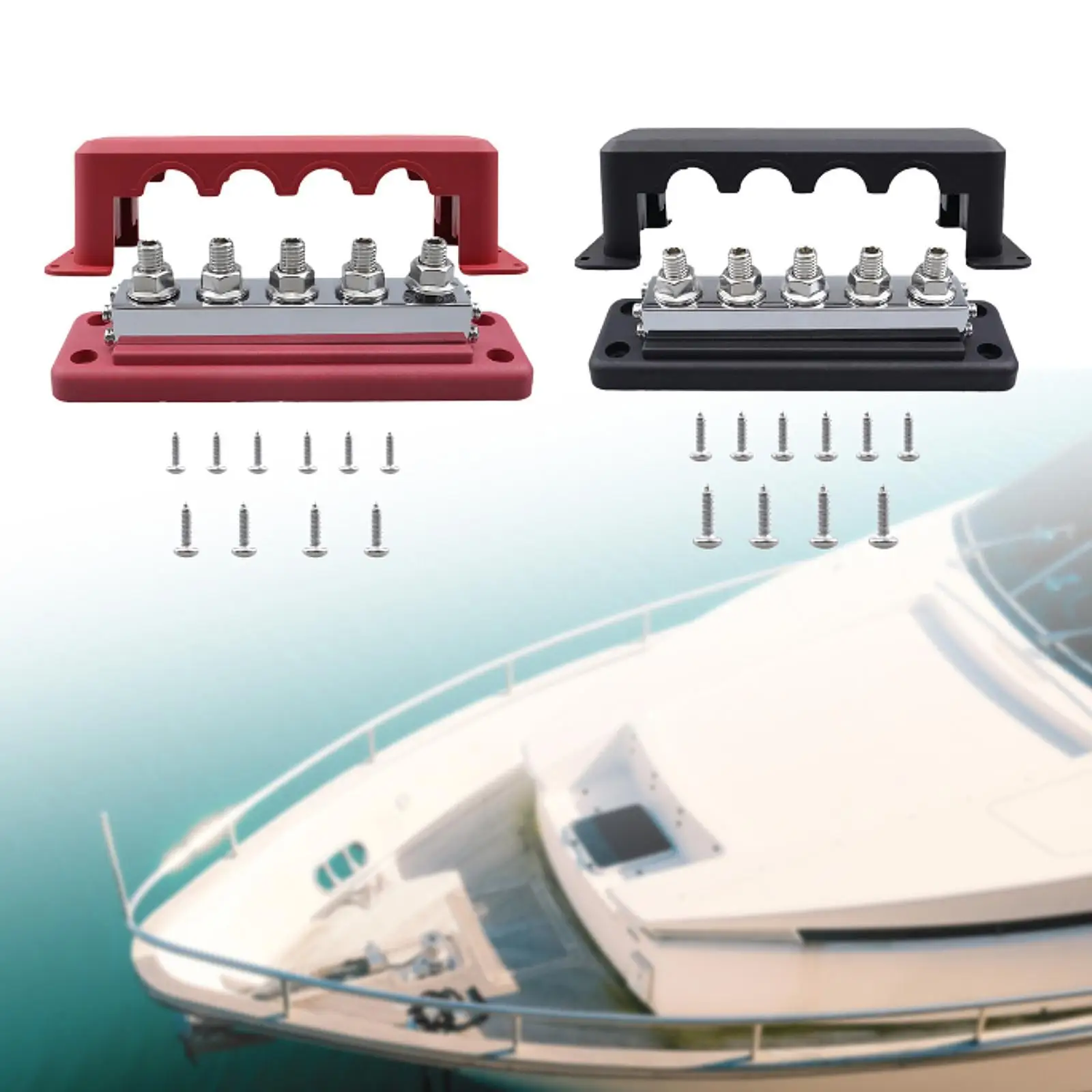 

Power Distribution Block Bus Bar 300V 600A Dustproof Heavy Duty Covered Bus Bar