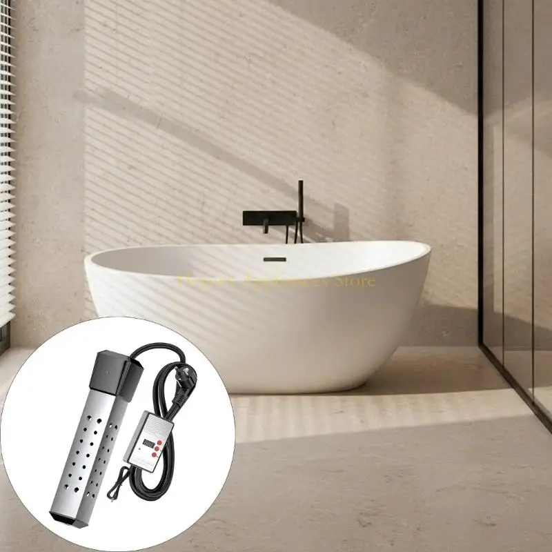 

D0AB Rapid Heating Submersion Rod 220V Overwarm Security Thin Metal Build For Bath Resort Outdoor Use