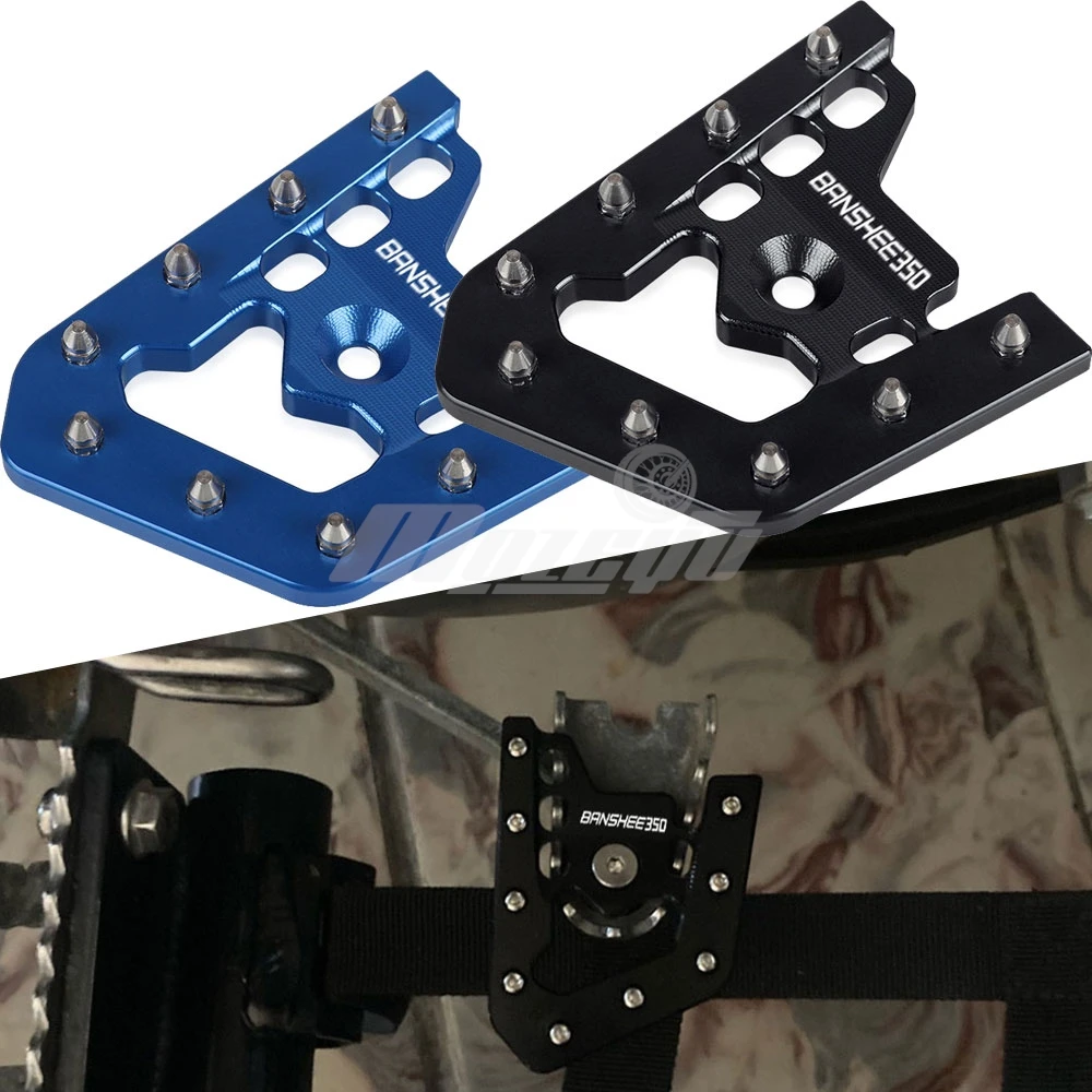 

For YAMAHA BANSHEE 350 YFZ350 1987 1988 1989 1990 1991 1992-2001 Brake Pedal Step Tip Plate Pad Cover Anti-skid Brake Pad Covers