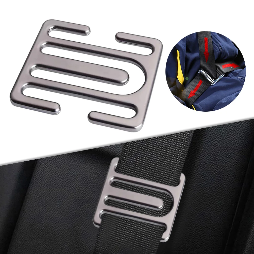 Seat Belt Adjuster For Children Seat Belt Clip Retainer Kids Neck Strap Metal Positioner Lock Safety Belt Stopper Accessories