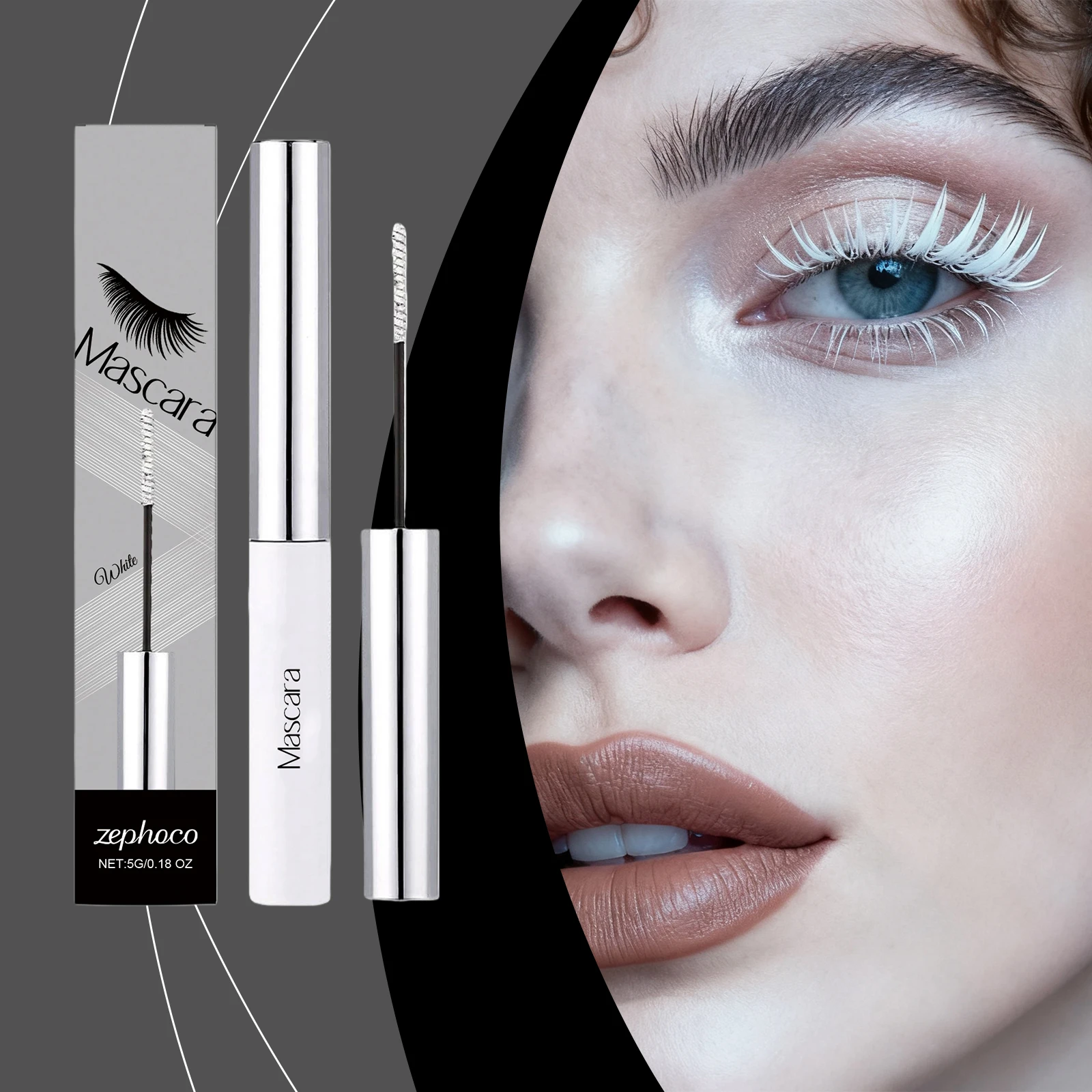

Silky Smooth White Curling Mascara Lightweight Natural Curl Smudge-Proof Daily Makeup Volumizing Long-Lasting Lash Enhancer
