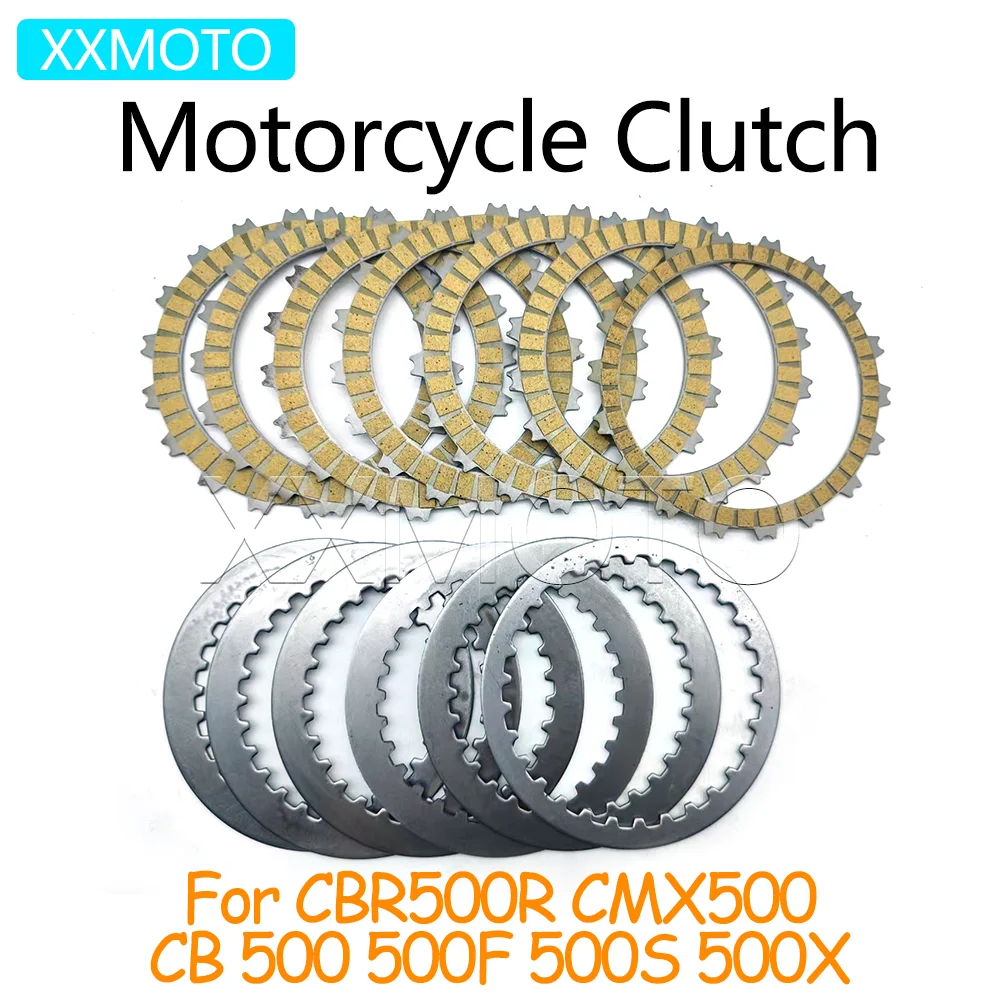 

For Honda CBR500R CB500 CB500F CB500S CB500X CBR 500R CMX 500 CB 500 500F 500S 500X Motorcycle Clutch Plates Friction Disc Kits