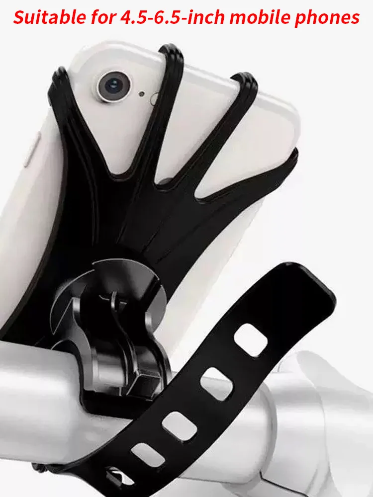 AliExpress 1 piece - Suitable for bicycle silicone phone holder, motorcycle shock-absorbing holder - outdoor cycling phone holder