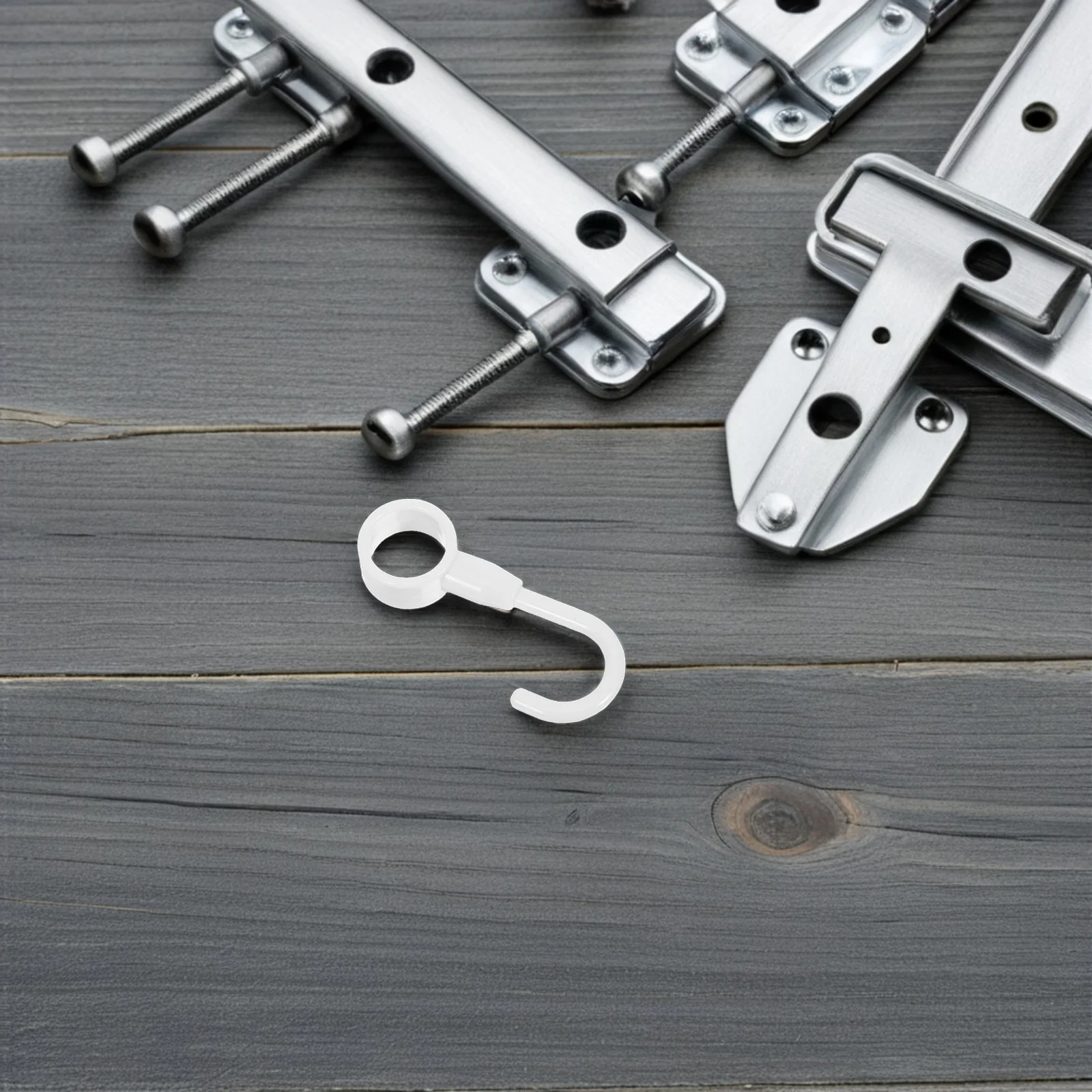 

50Pcs Hanging Hooks for Round Tubes Heavy Duty Plastic Coat Hanger Buckles for Closet Pantry Garage Use Windproof Clothes Drying