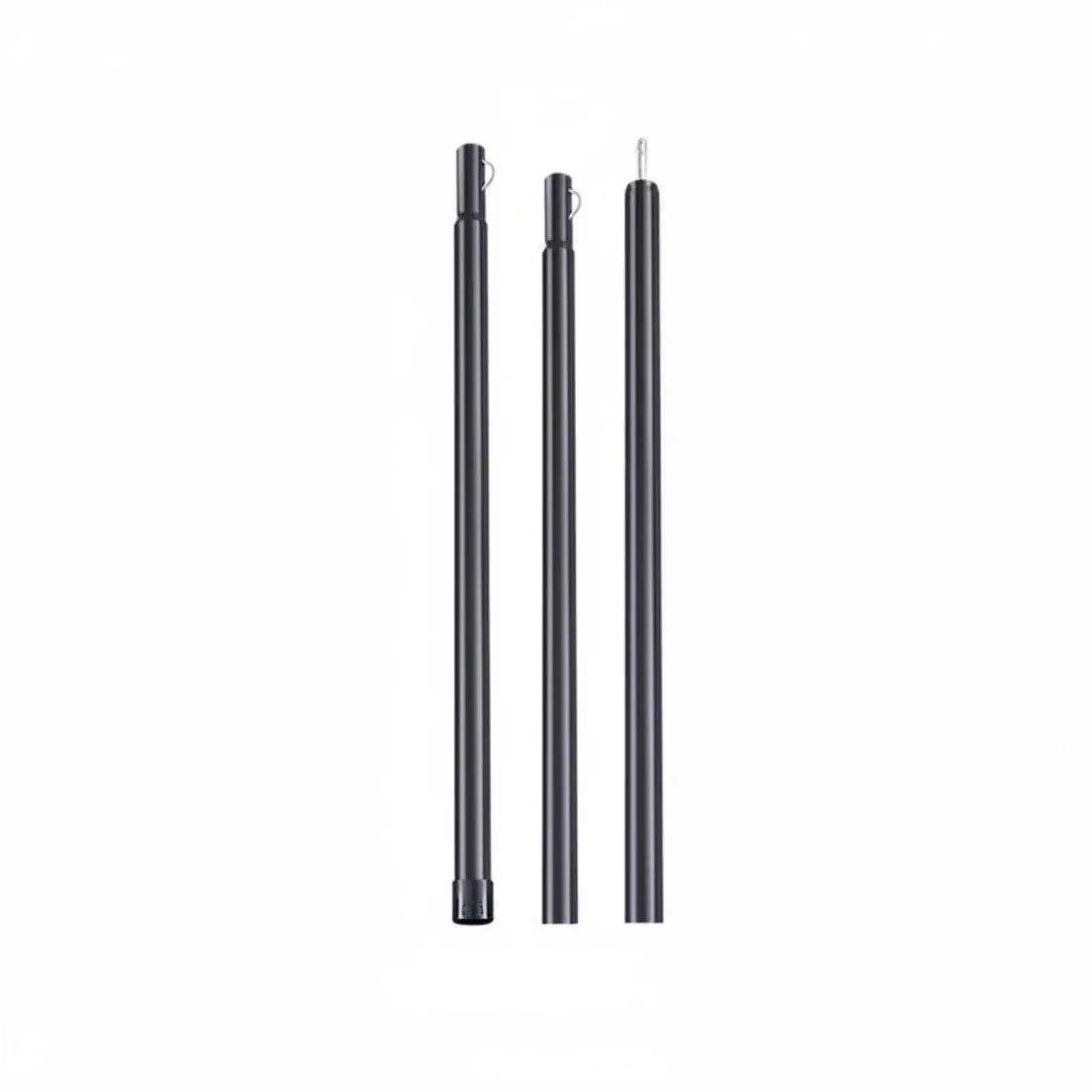 Camping Canopy Tent Poles Galvanized Steel Adjustable Awning Support Rods Four Section Interlocking Design for Outdoor Use