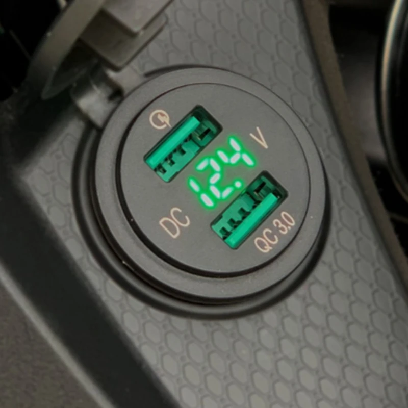 

1Pc for Kawasaki Ninja 400USB charging port modified with 650 waterproof mobile phone USB round dual port fast Original