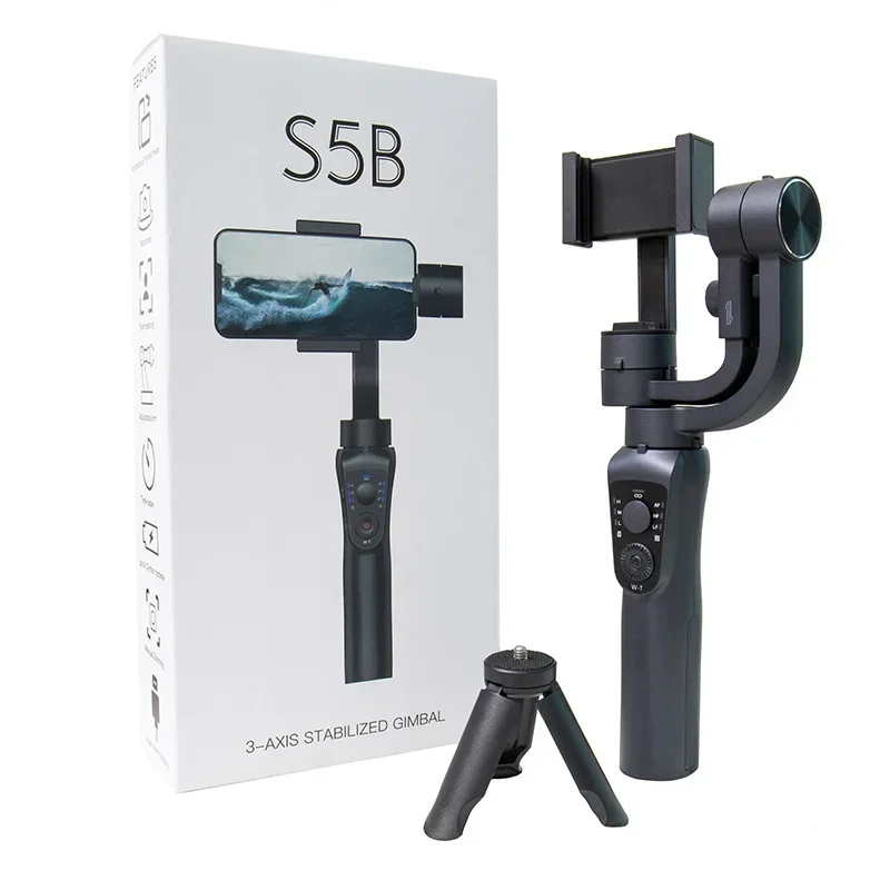 

Handheld Camera Stabilizer With Tripod Face Tracking via App Selfie Stick Gimbal Stabilizer