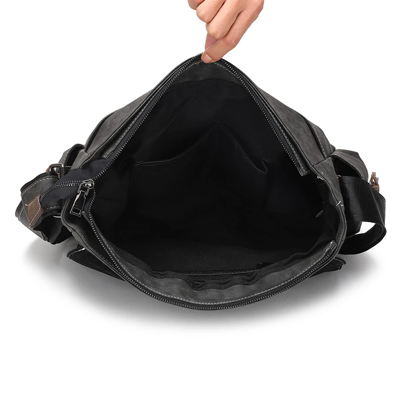 High Quality Men PU Leather Handbags Large Capacity Male Briefcase Shoulder Bag Casual New Big Laptop Messenger Bags for Men