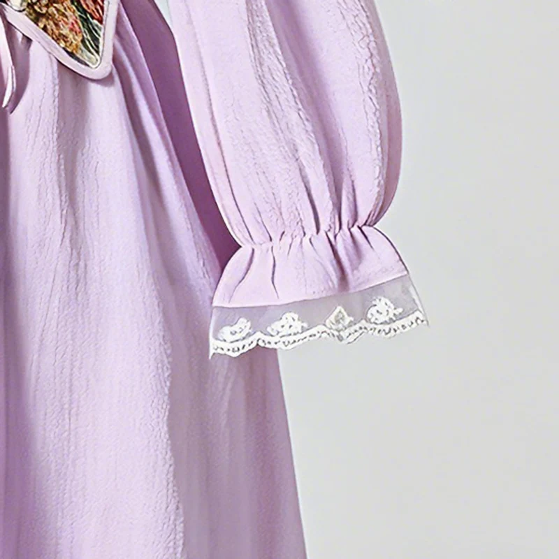 2023 herbst Neue Kinder Kleidung Mädchen Prinzessin Kleid Einfarbig Beige Quadrate Kragen Langarm Strappy A-line Kleid Für Mädchen – Detail 22