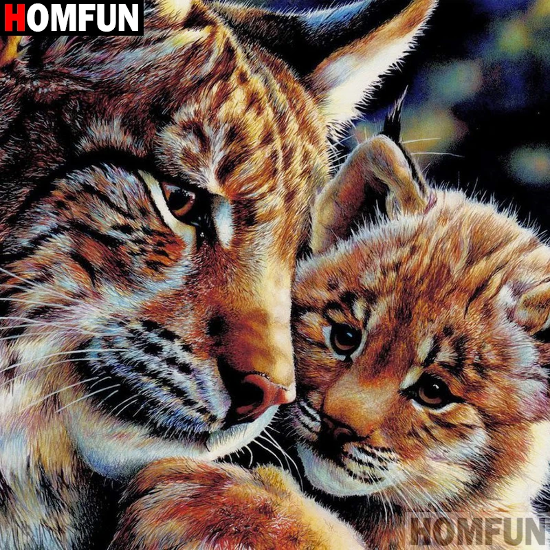 

Алмазная 5d-картина Homfun «животное леопард», вышивка крестиком из квадратных/круглых страз, домашний декор, подарок, A13096