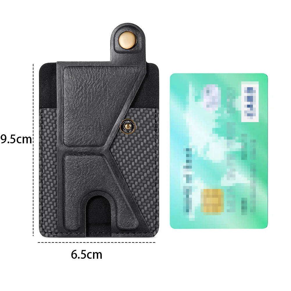 Cartera de cuero con soporte ajustable para teléfono, tarjetero de bolsillo, tarjetero, funda para teléfono