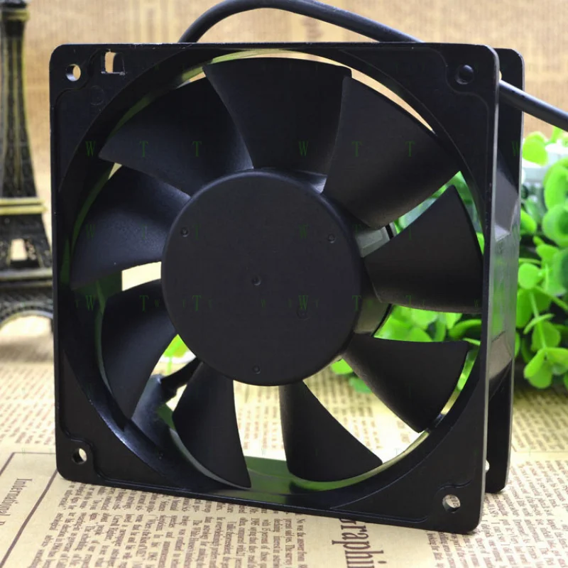 H for AD1212HB-F93G 120mm 38mm Case Fan 12V 200CFM PC Cooling 3pin Metal 4 Screws Ball