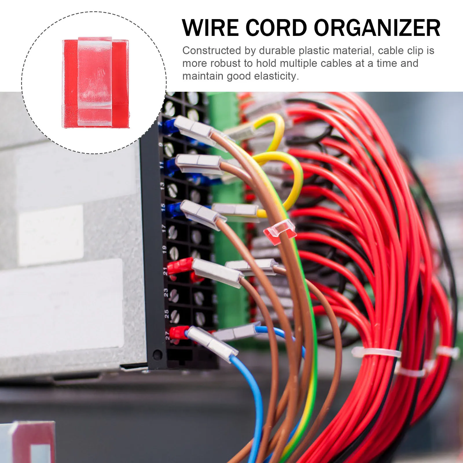 

100pcs Cable Durable Plastic Cord Organizer Clips For Desktop Wire Management Holders Cord Management Organizers Wire Clips