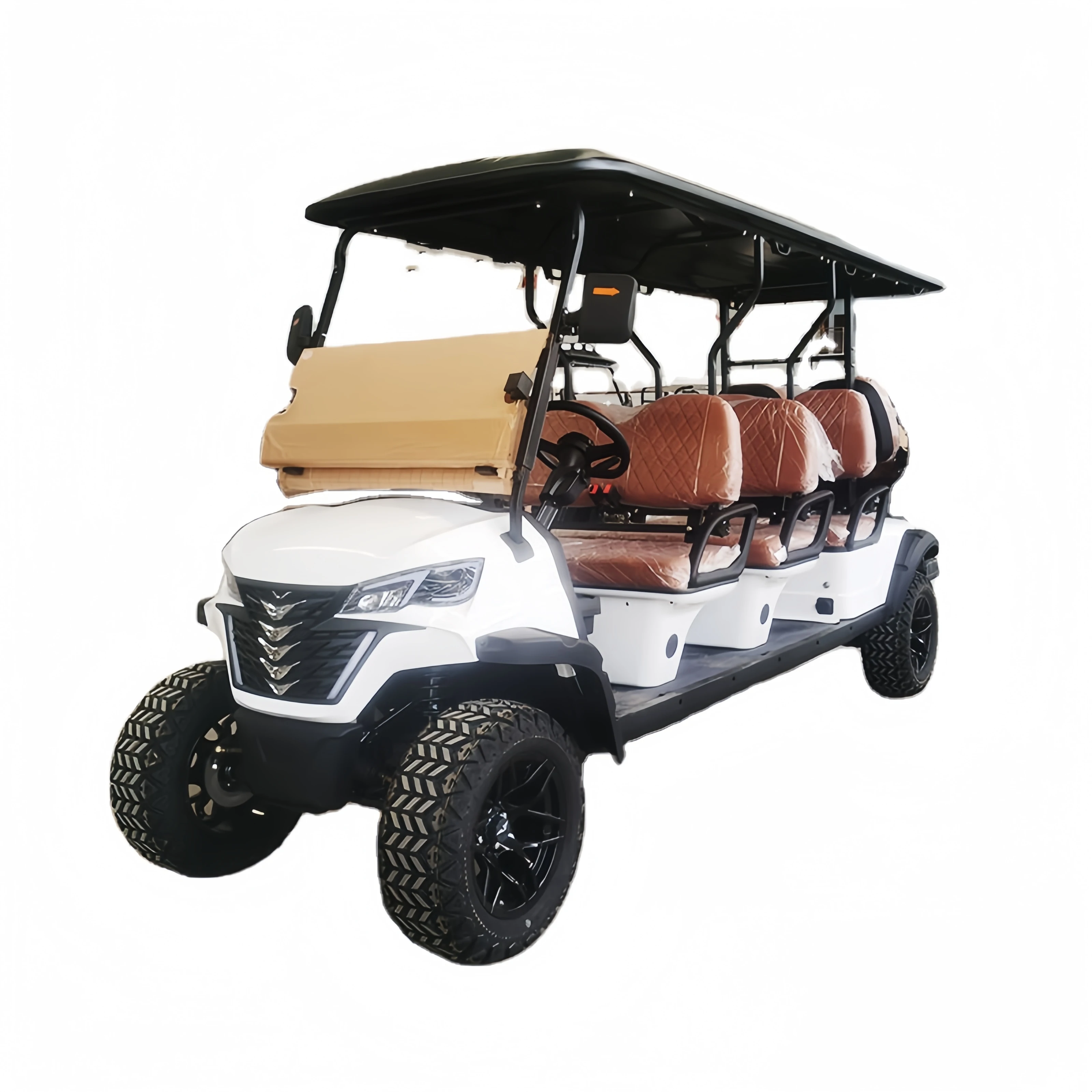 الصين مصنع مخصص 6 + 2 مقاعد نادي السيارات بطارية ليثيوم عربة جولف الكهربائية عربات التي تجرها الدواب سيارة كهربائية صغيرة الشركة المصنعة #6